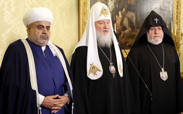 رهبران مذهبی مسکو، ایروان و باکو بر رفع تنش ها در قفقاز تأکید کردند