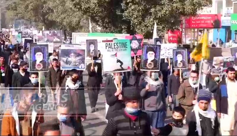 صیہونی حکومت کے  خلاف پاکستانی عوام کا مظاہرہ  