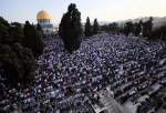 حضور ۵۰ هزار فلسطینی در نماز جمعه «مسجدالاقصی» باوجود تدابیر شدید امنیتی
