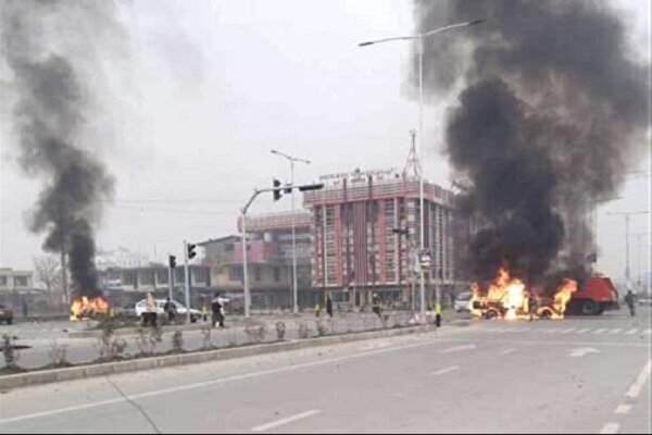 هدف قرار گرفتن خودروی پلیس افغانستان در کابل