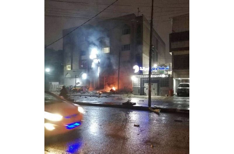 انفجار بمب مقابل یک بانک در بغداد  