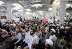 برگزاری تجمع اعتراض آمیز حوزویان علیه اعدام های اخیر توسط آل سعود