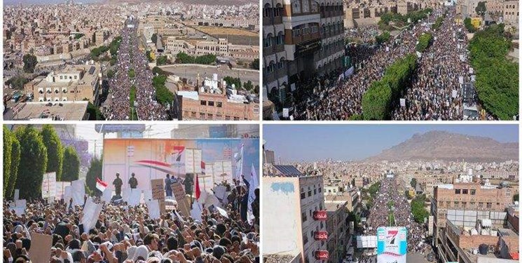 راهپیمایی باشکوه مردم یمن در روز ملی مقاومت