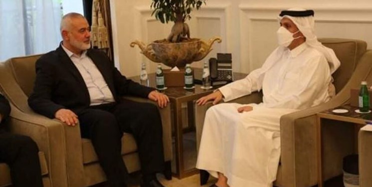 پیام وزیر خارجه قطر به هنیه در مورد حوادث اخیر مسجد الاقصی