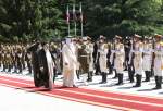 برگزاری مراسم استقبال رسمی رئیس‌جمهور از امیر قطر
