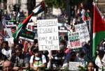 تجمع اعتراضی حامیان فلسطین در لندن  