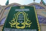 مزار کاظمین میں عید غدیر کے پرچموں کی تنصیب  