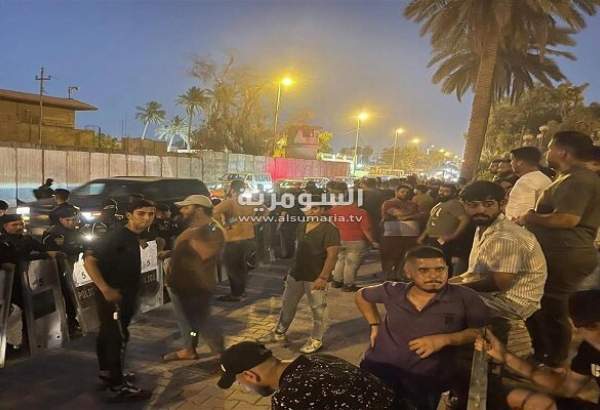 تظاهرات مردم بغداد در مقابل سفارت ترکیه