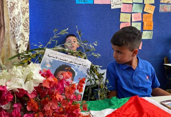 مراسم یادبود کودک هفت ساله فلسطینی در مدرسه