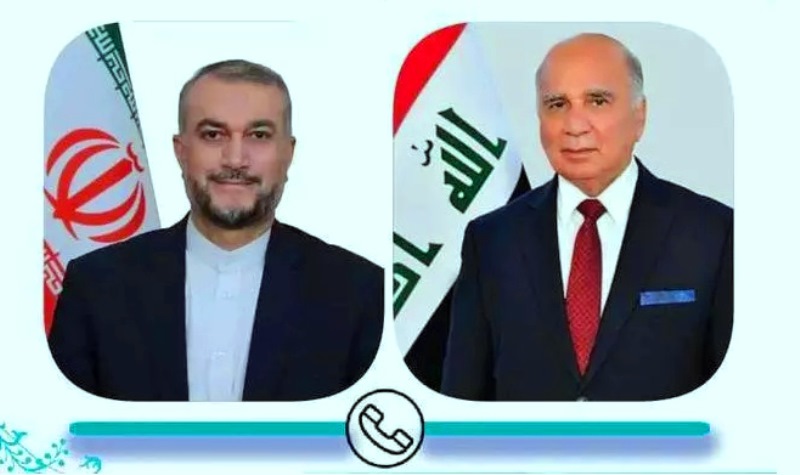 امير عبداللهيان فؤاد حسين لإعادة انتخابه وزيرا للخارجية في العراق