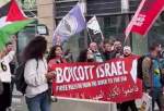 راهپیمایی گسترده حامیان فلسطین در برابر پارلمان اروپا