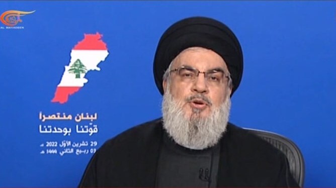 Nasrallah says recent Israel-Lebanon maritime deal meant to deter war with Hezbollah