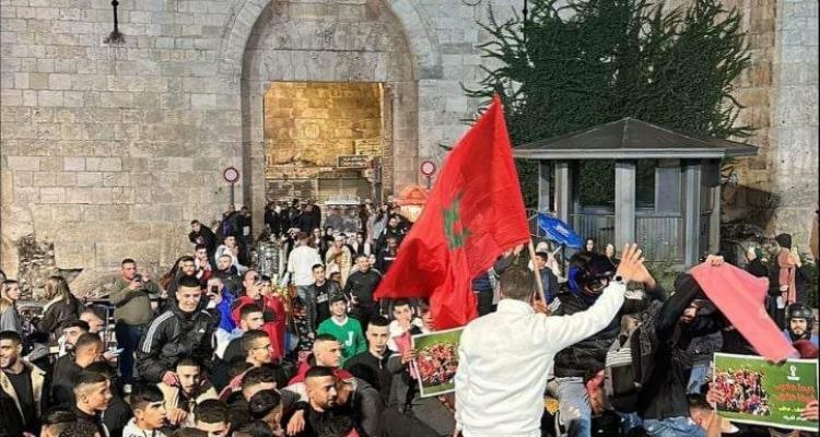 الاحتلال يقمع العشرات من المقدسيين خلال احتفالهم بفوز المغرب بالقدس المحتلة