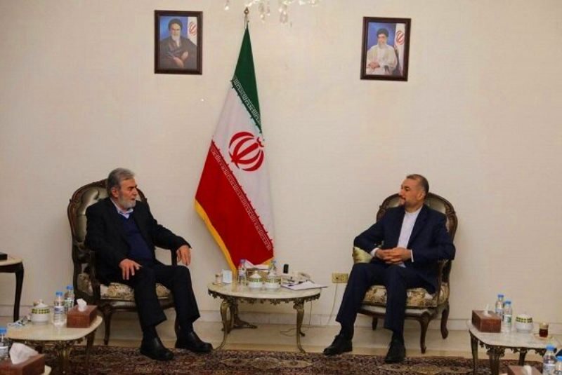 وزیر الخارجیة الايراني يلتقي مع الأمين العام لحركة الجهاد الإسلامي في بيروت