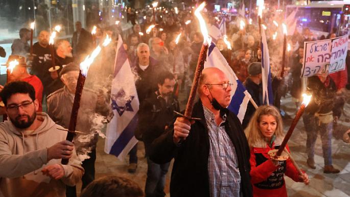 آلاف الإسرائيليين يتظاهرون في تل أبيب ضد حكومة نتنياهو