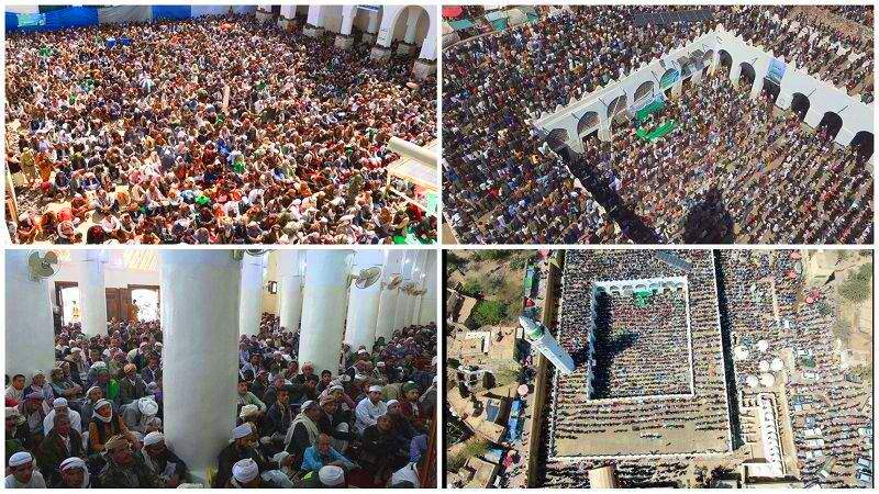 "جامع الجند التاريخي"  في "تعز" يشهد حضور كبير ابتهاجا  بعيد اليمنيين في" جمعة رجب "