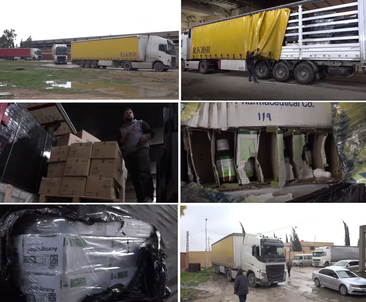 ورود کامیون‌های حامل کمک های انسانی ایران به دمشق و حلب