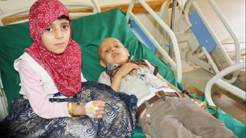 اليمن : 3000 طفل مصابون بالسرطان ومعرضون للموت جراء استمرار العدوان والحصار