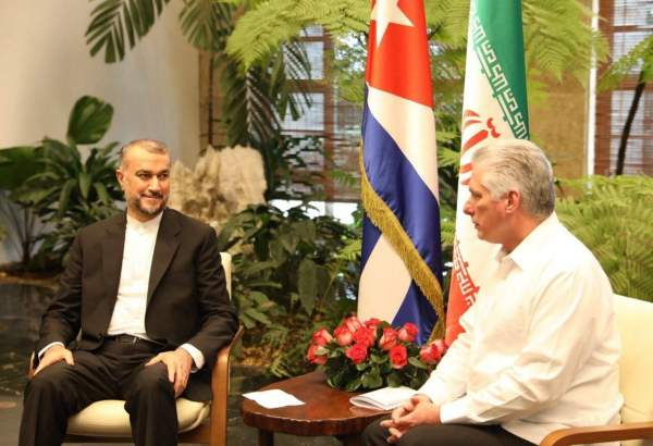 ایرانی وزیر خارجہ کی کیوبا کے صدر سے ملاقات