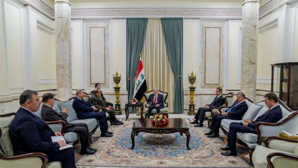 الرئيس العراقي يؤكد أهمية ارتقاء التعاون بين بغداد وطهران