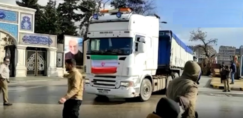 قافلة مساعدات إيرانية تصل إلى حلب لإغاثة المتضررين من الزلزال