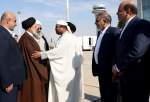 الرئيس الايراني یصل الى مطار عسلوية بمحافظة بوشهر ( جنوب البلاد)  