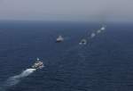 پایان رزمایش دریایی با رژه ناوهای ایران، چین و روسیه از مقابل «جماران»
