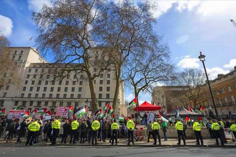 مظاهرتان منفصلتان ضد زيارة نتنياهو لبريطانيا في لندن
