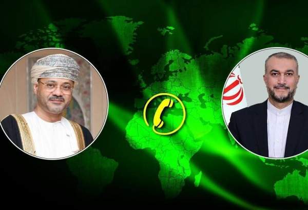 ایران اور عمان کے وزرائے خارجہ کے درمیان رابطہ