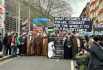 همبستگی ادیان مختلف در راهپیمایی ضد صهیونیستی در لندن  