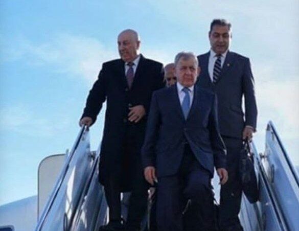 رئيس جمهورية العراق يصل إلى طهران