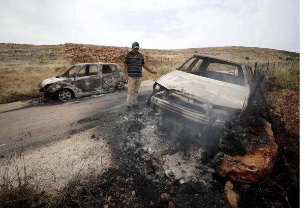 Israel settlers burn Palestine vehicles, crops in occupied West Bank