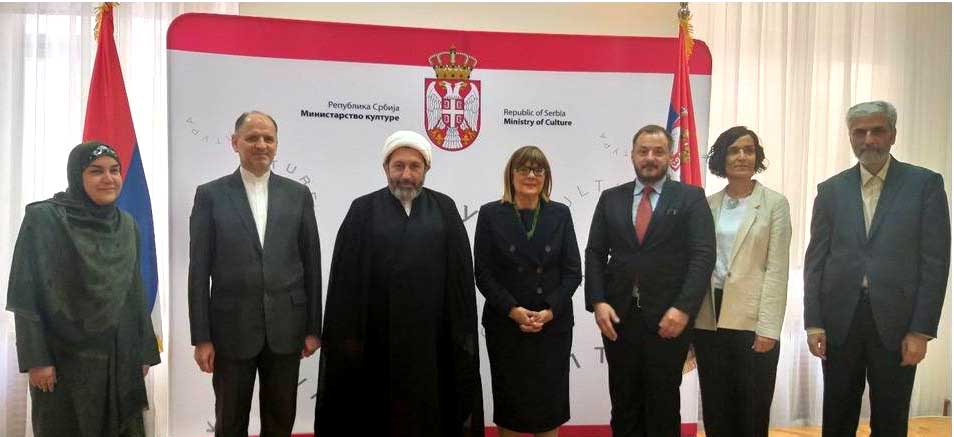 استقبال وزیر فرهنگ صربستان از برگزاری نمایشگاه آثار هنری ایران در موزه ملی بلگراد