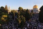 اقامه نماز عید قربان با حضور صدها فلسطینی در مسجدالاقصی  