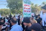 عراقی عوام کا بغداد میں امریکی سفارت خانے کے سامنے احتجاج