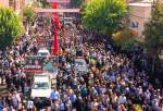 اقامة مراسم تشييع جثماني شهيدي الهجوم الارهابي على مرقد "شاهجراغ" فی شیراز (جنوب البلاد)  