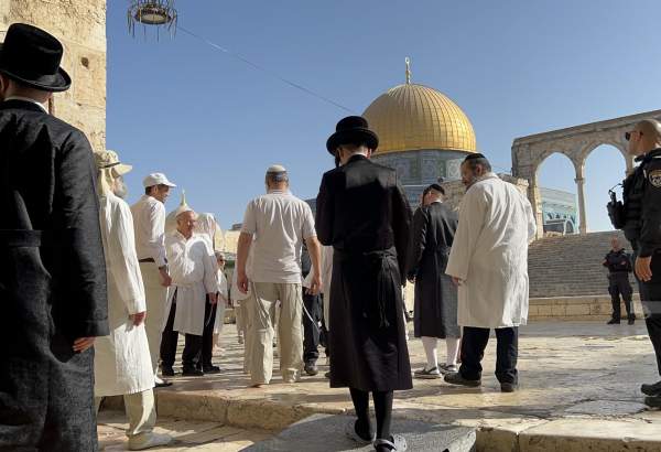 Fanatic Jews storming Al-Aqsa Mosque. (File)