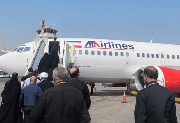 اولین پرواز زائران حسینی از بندرعباس به نجف انجام شد