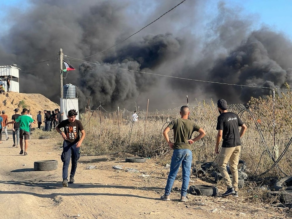 إصابات بقمع الاحتلال تظاهرة شرق غزة نصرة للأقصى