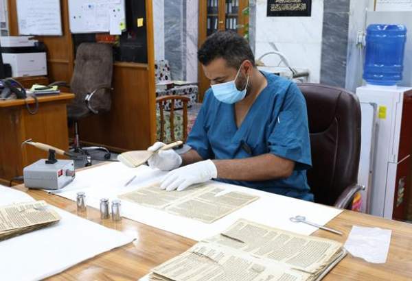 Ancient Bible repaired at holy shrine of Hazrat Abbas, Karbala (photo)  
