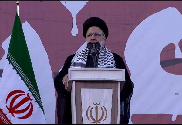 سخنرانی رئیس جمهور در اجتماع عظیم مردم تهران در حمایت از مردم مظلوم غزه  