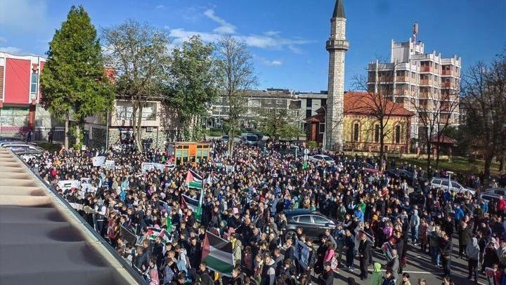 مردم بوسنی در حمایت از فلسطین تظاهرات کردند