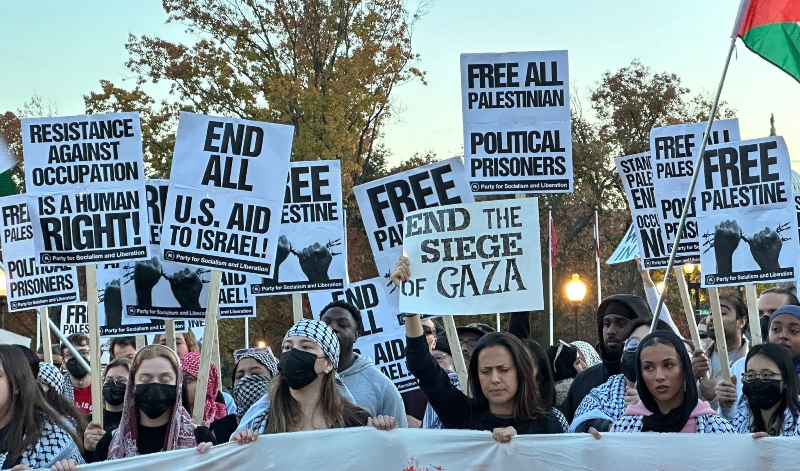 تظاهرات في واشنطن نصرة لغزة ومطالبة بوقف الدعم لـ"إسرئيل"