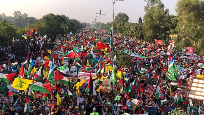 تقرير مصور .. آلاف الباكستانيين في لاهور يشاركون بمظاهرات غاضبة نصرة لغزة