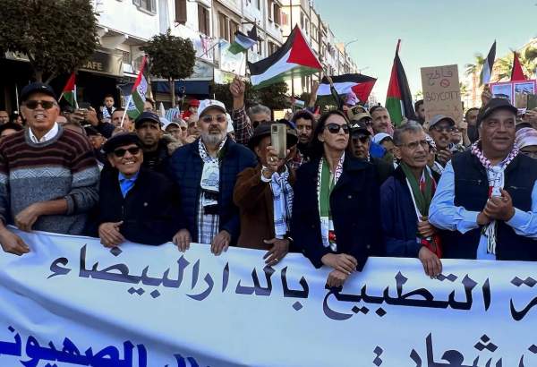 Thousands in Morocco take to the streets, expressing their opposition to the normalization of relations with Israel