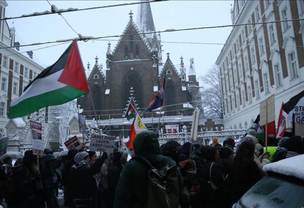 تجمع حمایت از فلسطینیان در سراسر اروپا