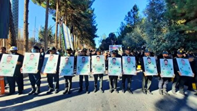 تشييع جثامين شهداء حادثة راسك الإرهابية في زاهدان (جنوب شرق ايران)