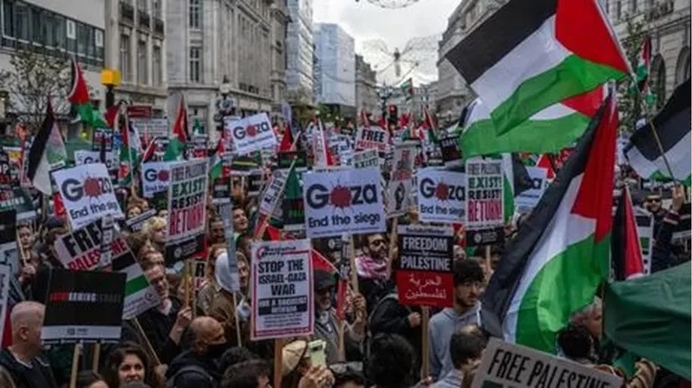 برگزاری کمپین "اقدام جهانی برای غزه" از سوی حامیان فلسطین