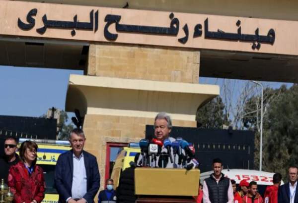 اقوام متحدہ کے سربراہ انٹونی گوتریش نے مصر کے دورے کے دوران رفح بارڈر کا دورہ
