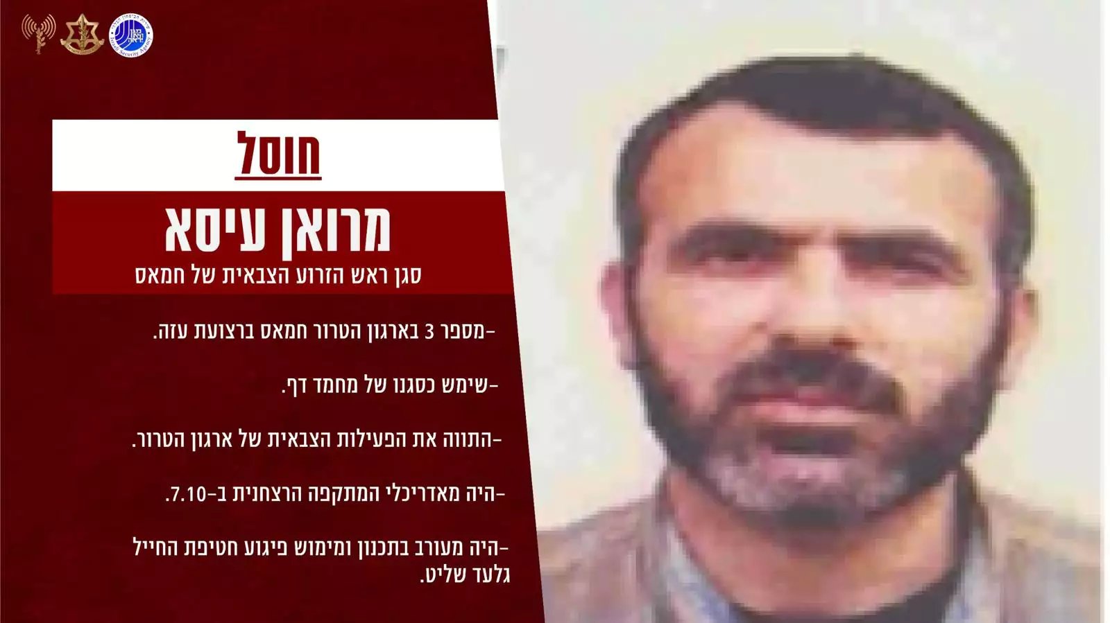 حماس : لا ثقة برواية الاحتلال حول اغتيال مروان عيسى والكلمة الفصل للقسام